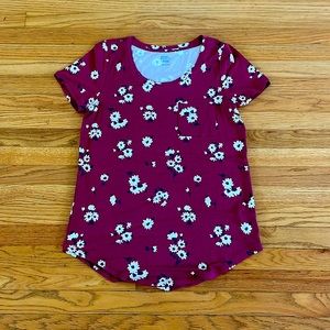 Flower print tee